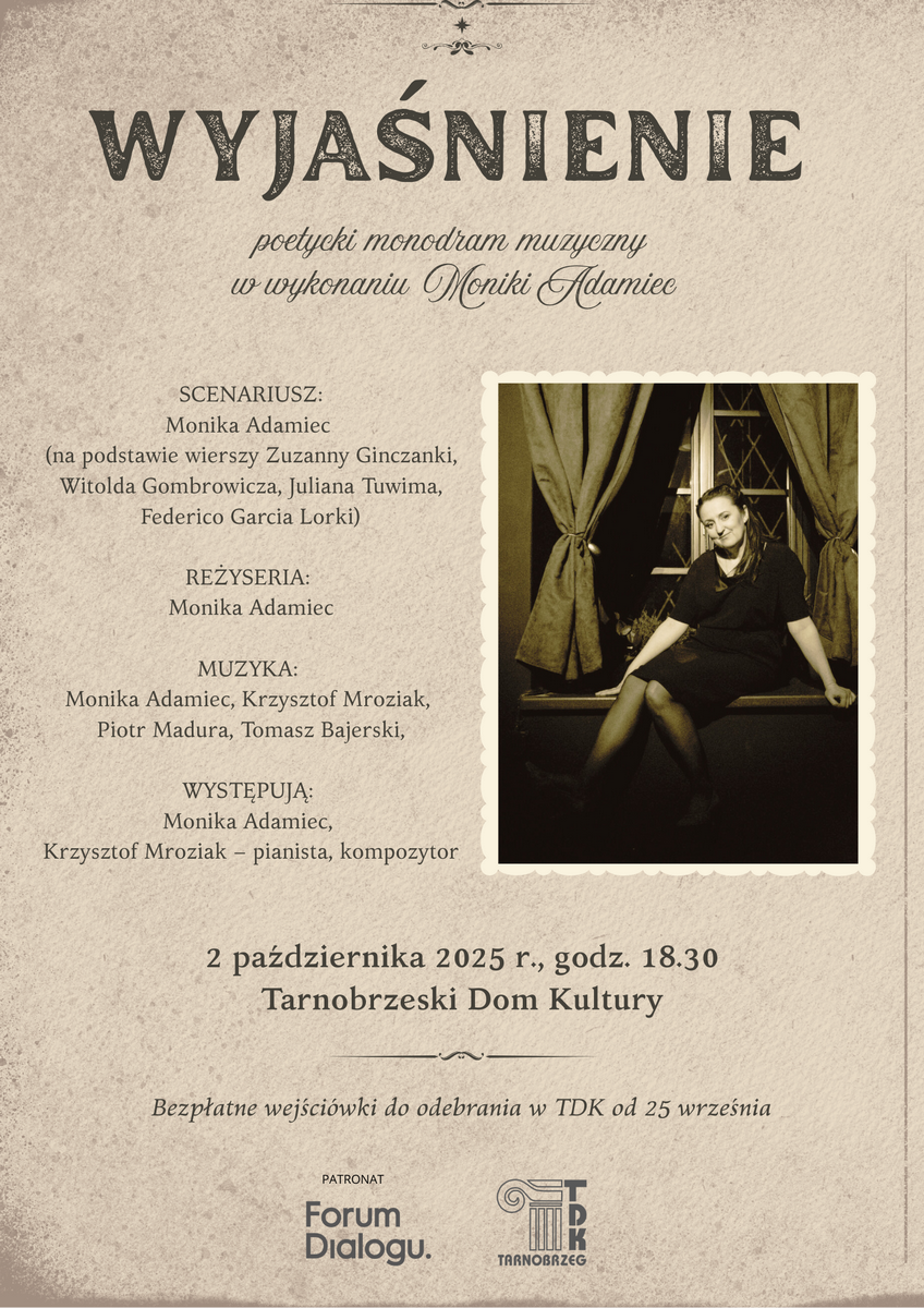 Monodram muzyczny Moniki Adamiec, czyli zaproszenie do przedwojennego świata poezji i muzyki.