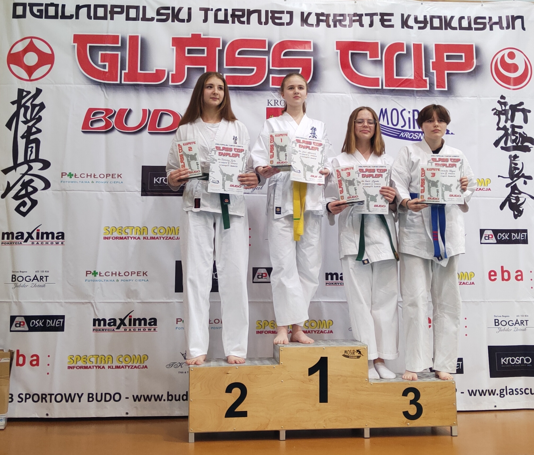 Udane występy młodych zawodników Tarnobrzeskiego Klubu Kyokushin Karate w Ogólnopolskim Turnieju Karate „GLASS CUP”