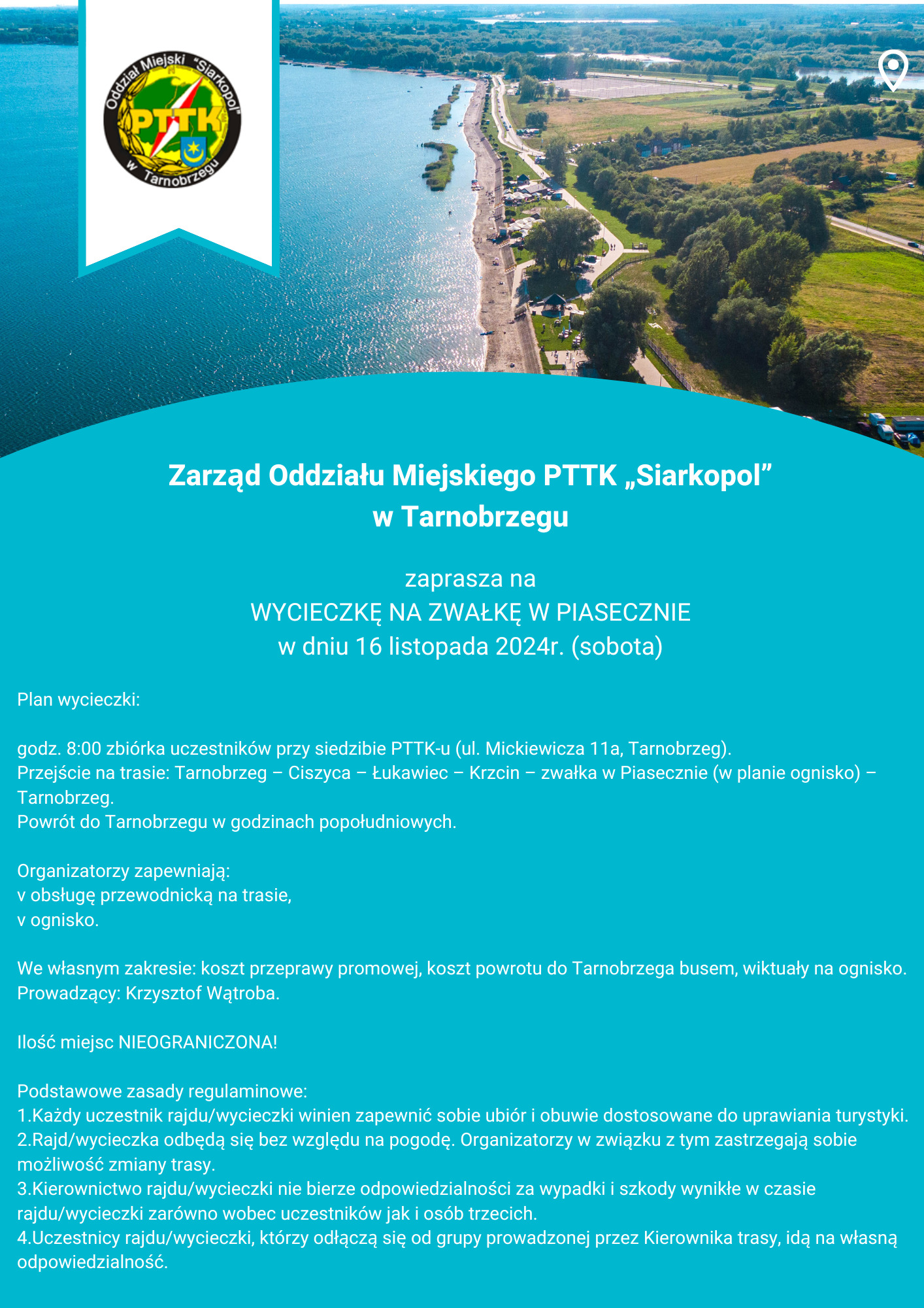 PTTK „Siarkopol” w Tarnobrzegu  zaprasza na wycieczkę na zwałkę w Piasecznie