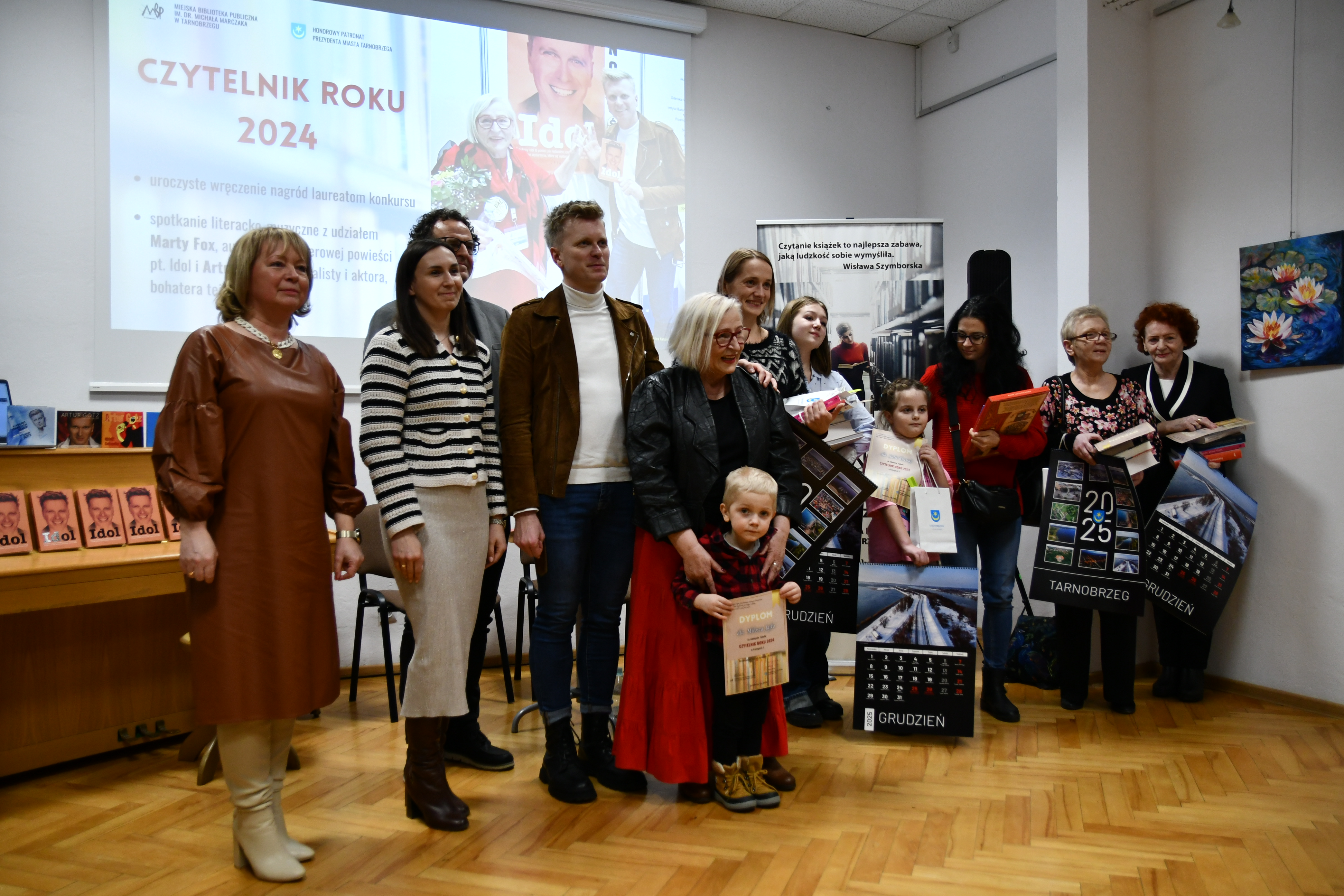 Uroczyste podsumowanie konkursu "Czytelnik Roku 2024” i spotkanie literacko - muzyczne z Martą Fox i Arturem Gotzem