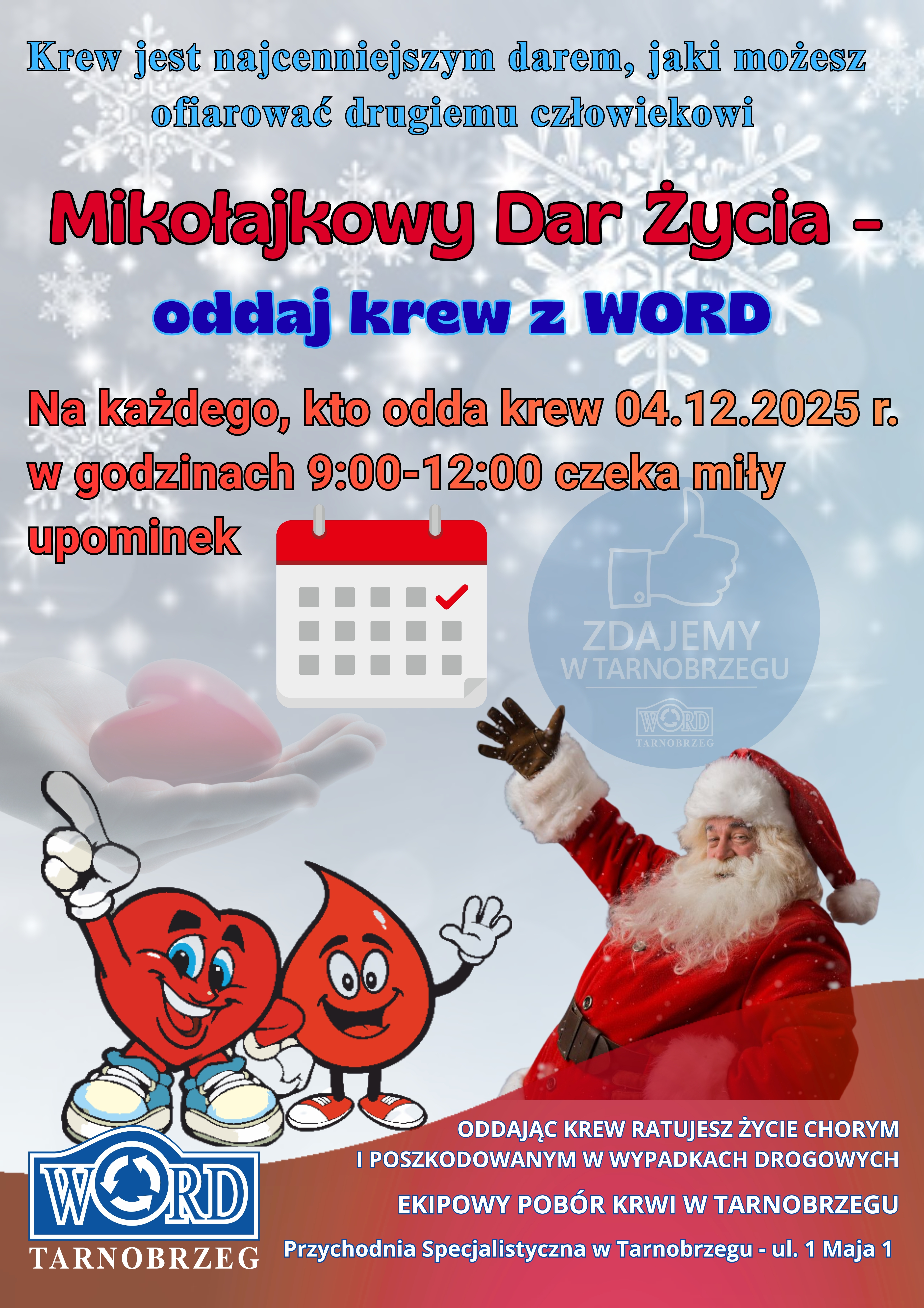 Mikołajkowy Dar Życia - oddaj krew z WORD