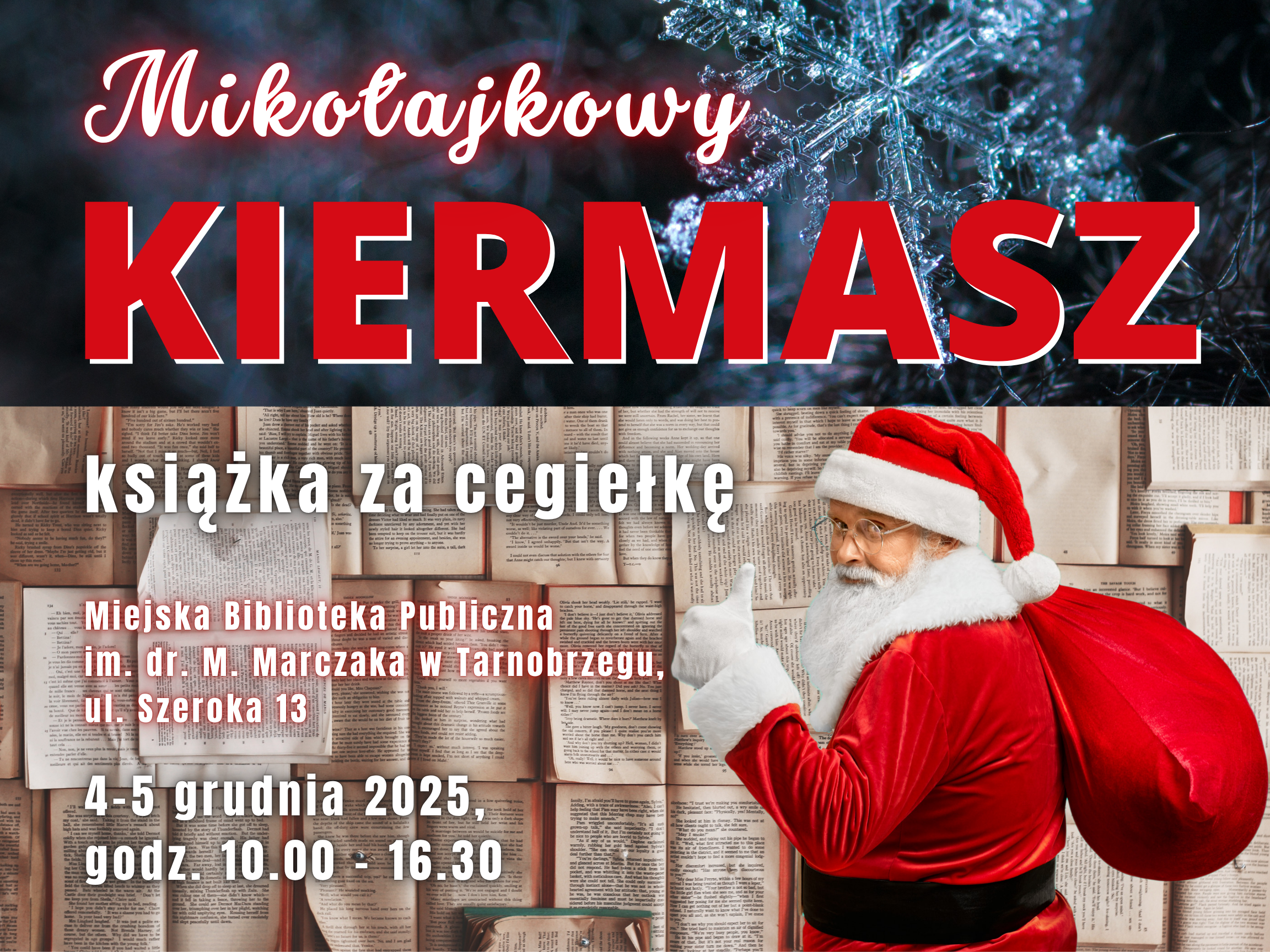 Mikołajkowy Kiermasz - "Książka za cegiełkę"