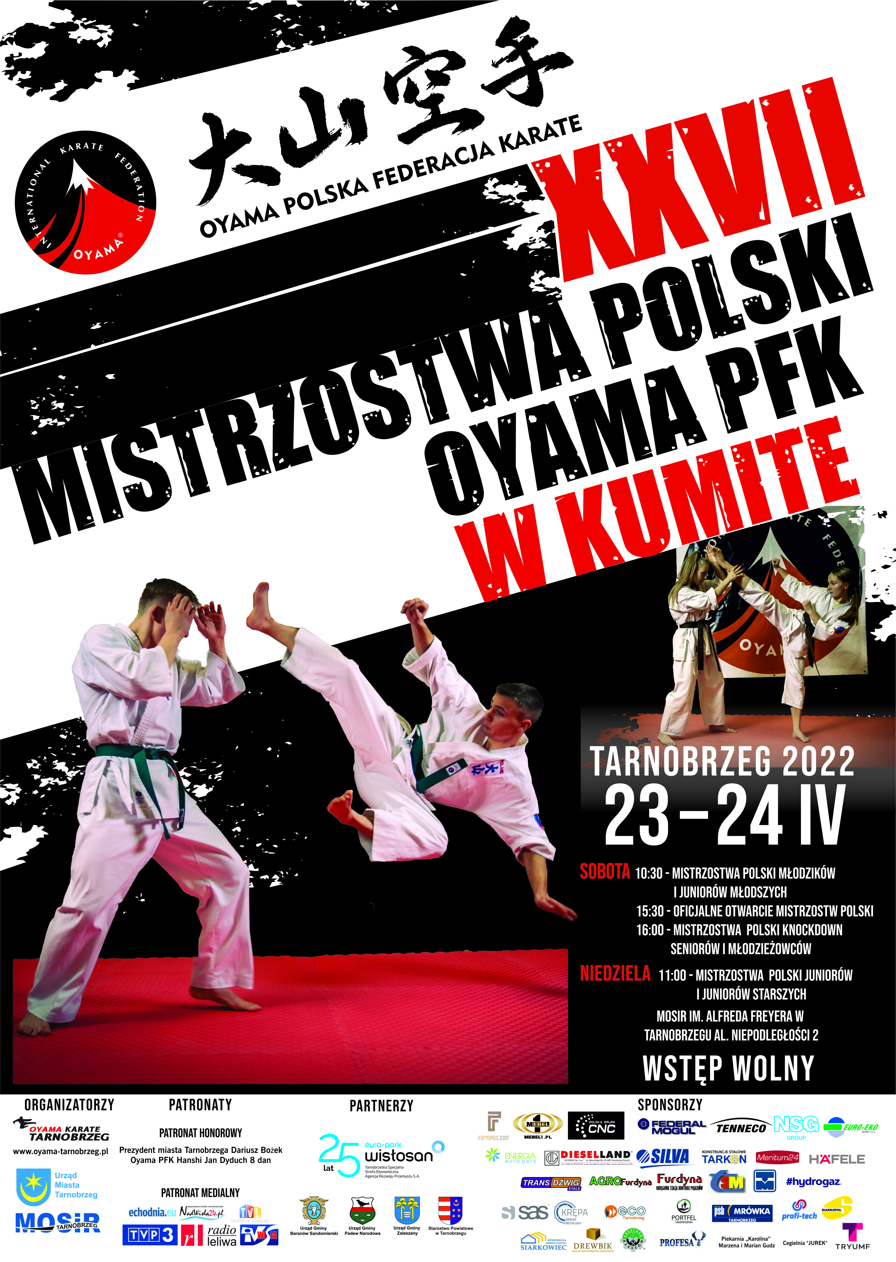 Zapraszamy na XXVII Mistrzostwa Polski Oyama PFK w Kumite