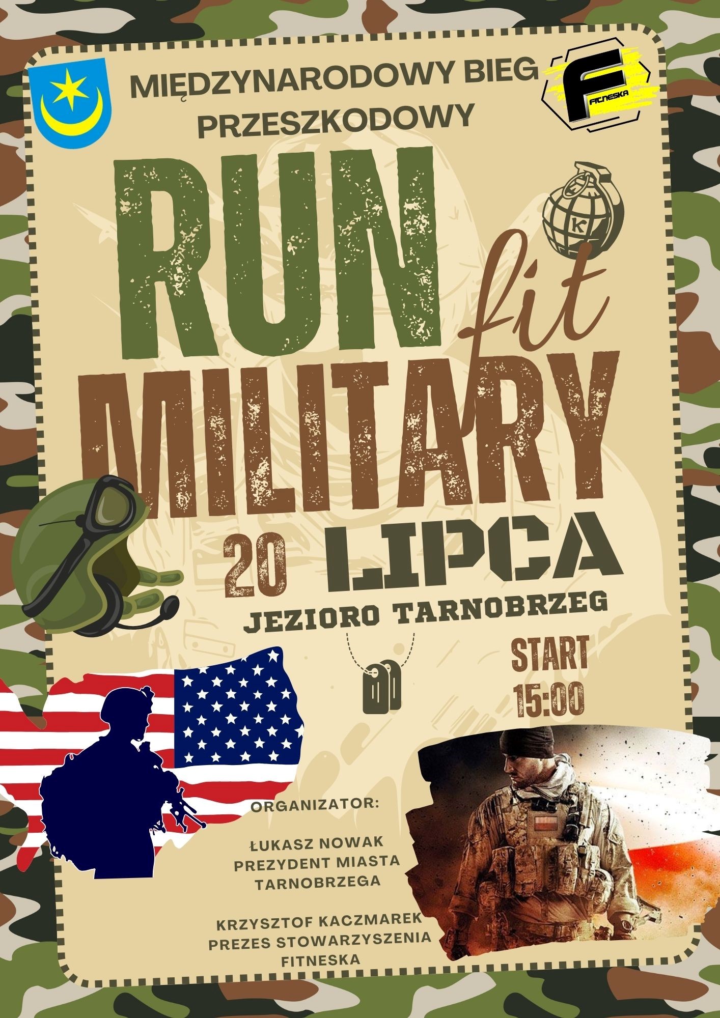 Run Fit Military nad Jeziorem Tarnobrzeskim